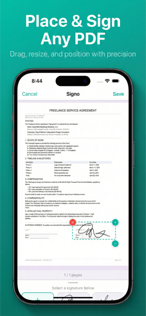 Signo - Place signature on any PDF